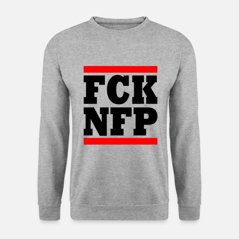 Fck nfp - Unisex Pullover - Weißgrau meliert