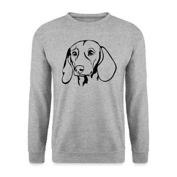 DACKEL DACHSHUND Teckel hunting dogs Wilsigns - Unisex Sweatshirt - salt & pepper - Front - Alina (178cm) & Michal (187cm)