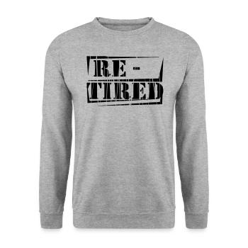 Retired - Unisex Sweatshirt - salt & pepper - Front - Alina (178cm) & Michal (187cm)