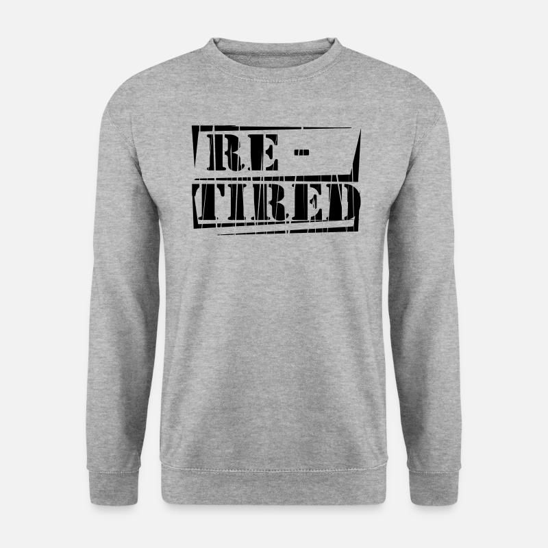 Retired - Unisex Pullover - Weißgrau meliert