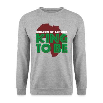 Coming To America King To Be - Unisex Sweatshirt - salt & pepper - Front - Alina (178cm) & Michal (187cm)