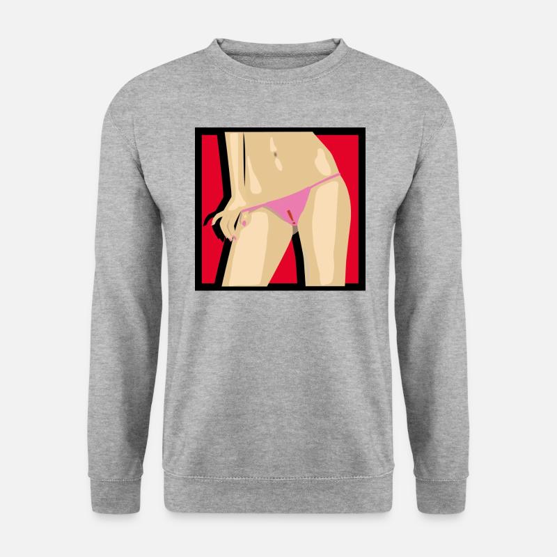 Riemen! - Unisex Pullover - Weißgrau meliert