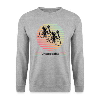 Velo / Road Bike - Unisex Sweatshirt - salt & pepper - Front - Alina (178cm) & Michal (187cm)