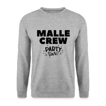 Malle Crew - Unisex Sweatshirt - salt & pepper - Front - Alina (178cm) & Michal (187cm)
