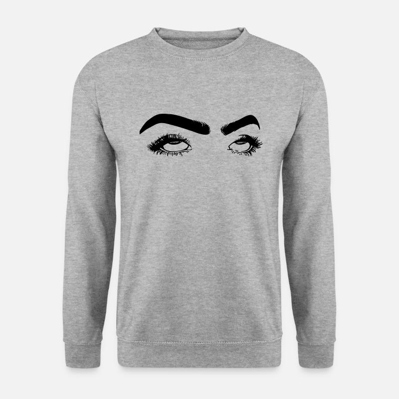 rolling eyes - Unisex Pullover - Weißgrau meliert