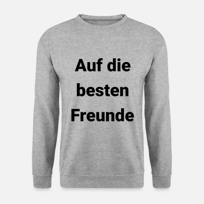 Freunde Freund Männer - Unisex Pullover - Weißgrau meliert