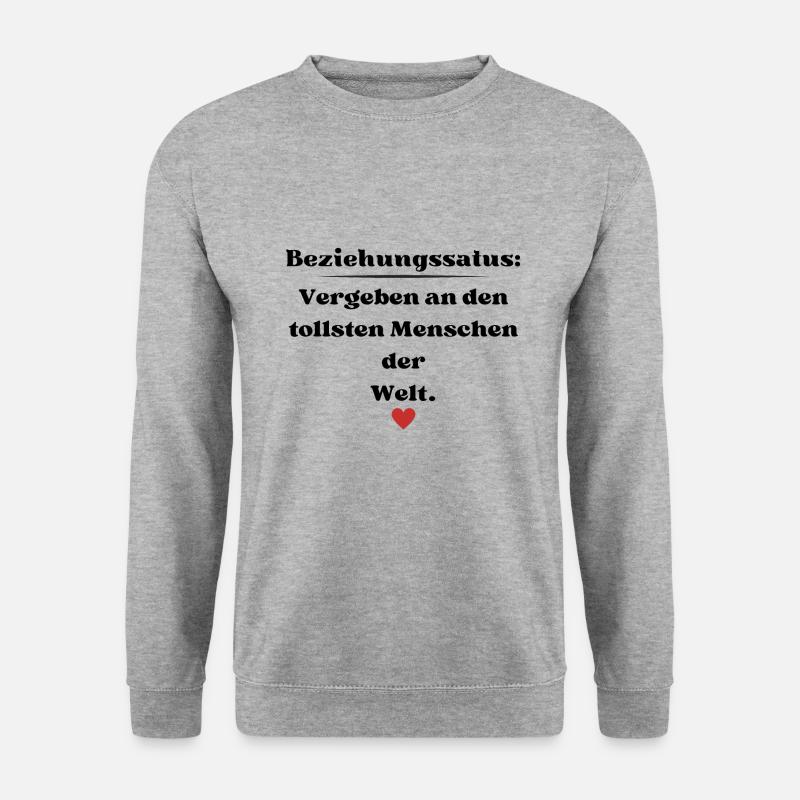 Vergeben an den tollsten Menschen der Welt - Unisex Pullover - Weißgrau meliert