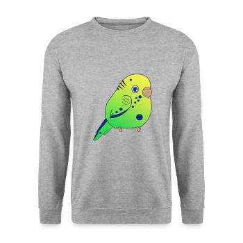 Perruque, petite perruche - Sweat-shirt Unisexe - gris chiné - Devant - Alina (178cm) & Michal (187cm)