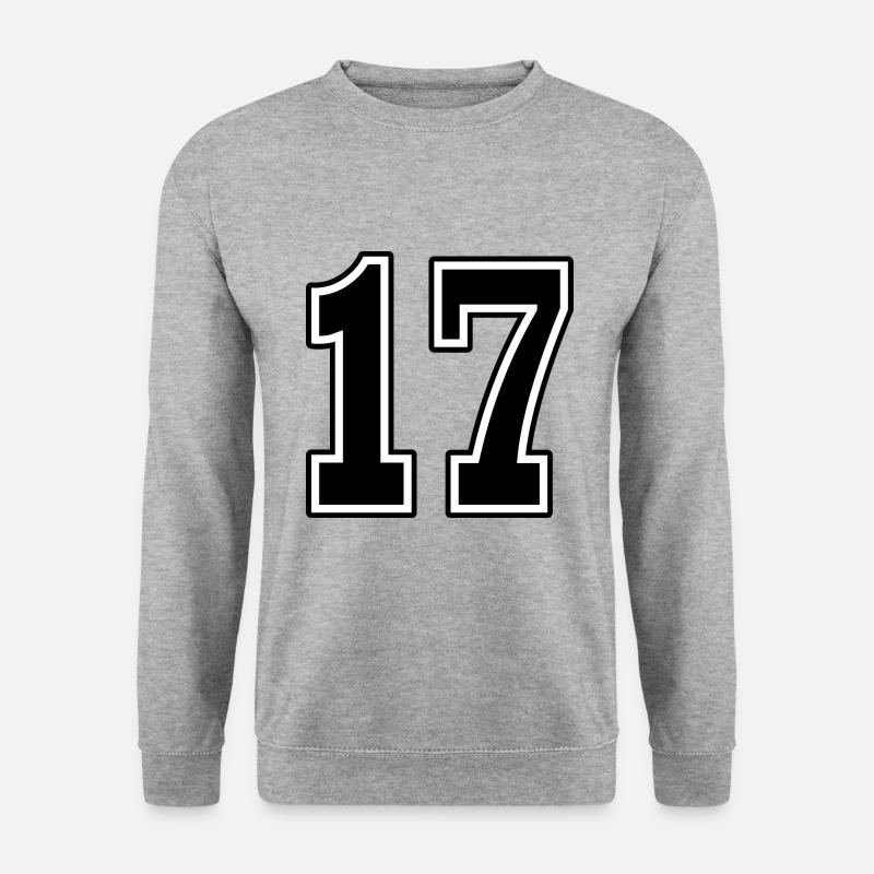 17! The number 17! Variant for bright products! - Unisex Sweatshirt - salt & pepper