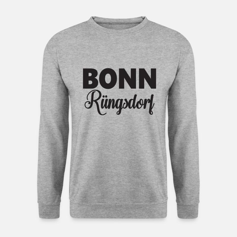 Bonn Rüngsdorf - schönster Stadtteil Bonn - Unisex Pullover - Weißgrau meliert
