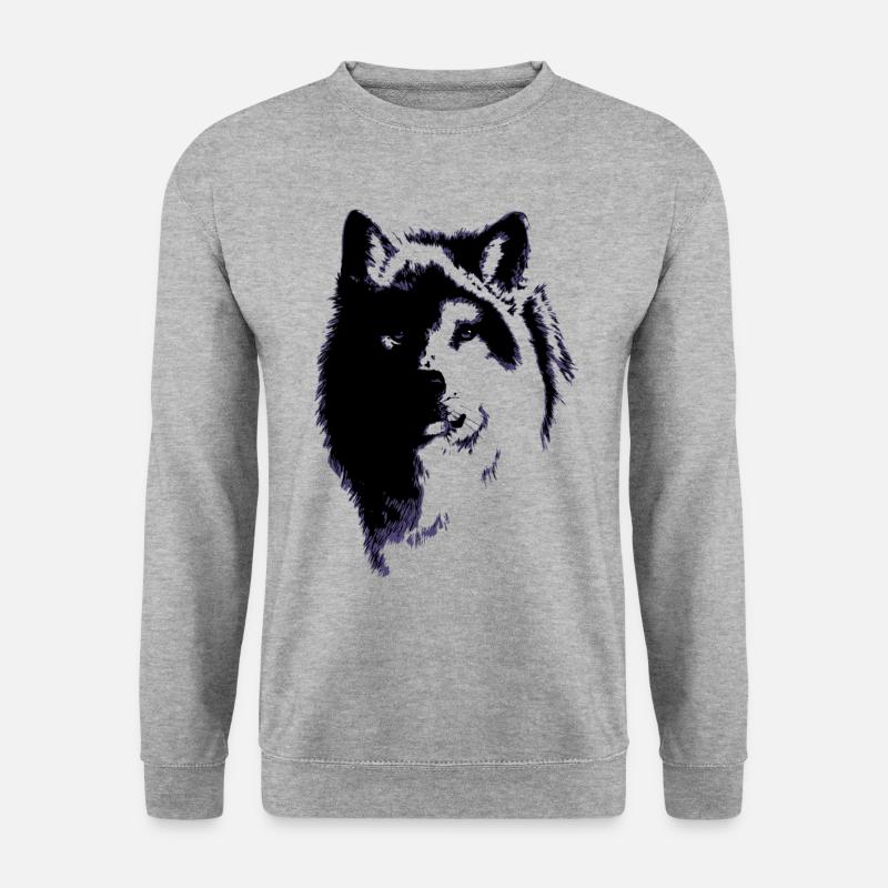 Wolf black & white - Unisex Sweatshirt - salt & pepper