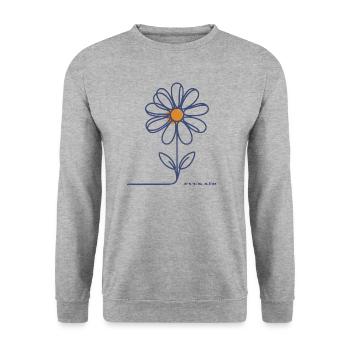 f*ck AfD - Unisex Pullover - Weißgrau meliert - Vorne - Alina (178cm) & Michal (187cm)
