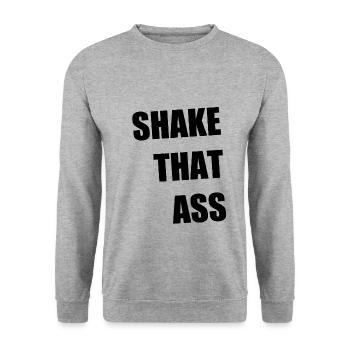 Shake That Ass - Unisex Pullover - Weißgrau meliert - Vorne - Alina (178cm) & Michal (187cm)