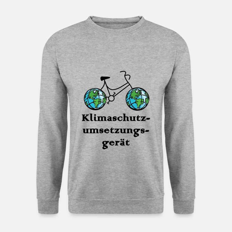 Klimaschutzfahrrad - Unisex Pullover - Weißgrau meliert