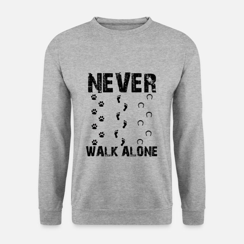 Never Walk Alone - Unisex Pullover - Weißgrau meliert