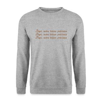 GRANDPA DAD GRANDPA HUMOR GRANDPA JOKE 6 - Unisex Sweatshirt - salt & pepper - Front - Alina (178cm) & Michal (187cm)