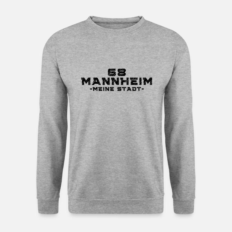 68 Mannheim Meine Stadt - Unisex Pullover - Weißgrau meliert