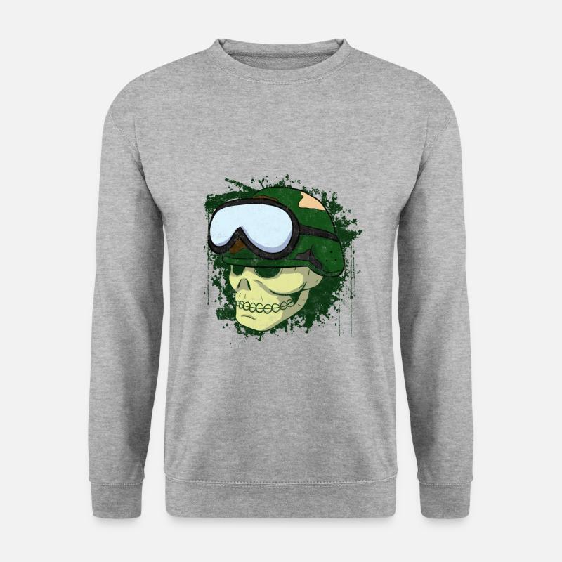 Skull Skull Biker Cool - Unisex Sweatshirt - salt & pepper