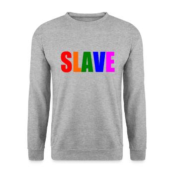 Slave - Unisex Pullover - Weißgrau meliert - Vorne - Alina (178cm) & Michal (187cm)