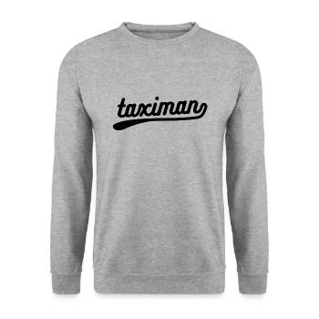 taximan. tshirt chauffeur de taxi - Sweat-shirt Unisexe - gris chiné - Devant - Alina (178cm) & Michal (187cm)