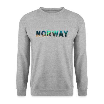 norvège norvège norvège norsk - Sweat-shirt Unisexe - gris chiné - Devant - Alina (178cm) & Michal (187cm)