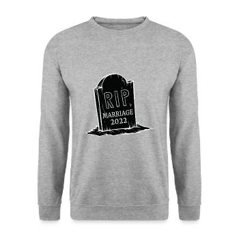 RIP To My Marriage 2022 Funny Gothic Aesthetic Par - Unisex Sweatshirt - salt & pepper - Front - Alina (178cm) & Michal (187cm)