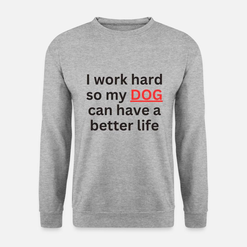 Hundespruch - Unisex Pullover - Weißgrau meliert