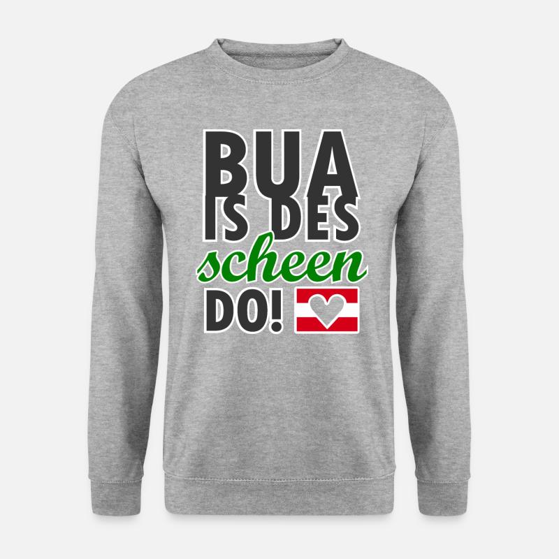 Steirischer Österreich Dialekt - Unisex Pullover - Weißgrau meliert