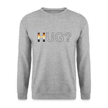 HUG black - Unisex Sweatshirt - salt & pepper - Front - Alina (178cm) & Michal (187cm)