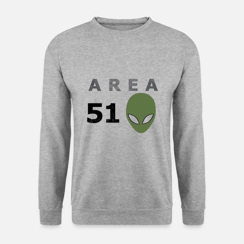 Area 51 - Unisex Pullover - Weißgrau meliert