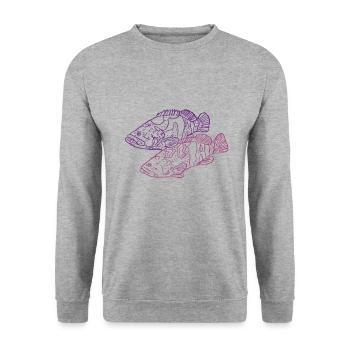 T-shirt Mérou - Sweat-shirt Unisexe - gris chiné - Devant - Alina (178cm) & Michal (187cm)