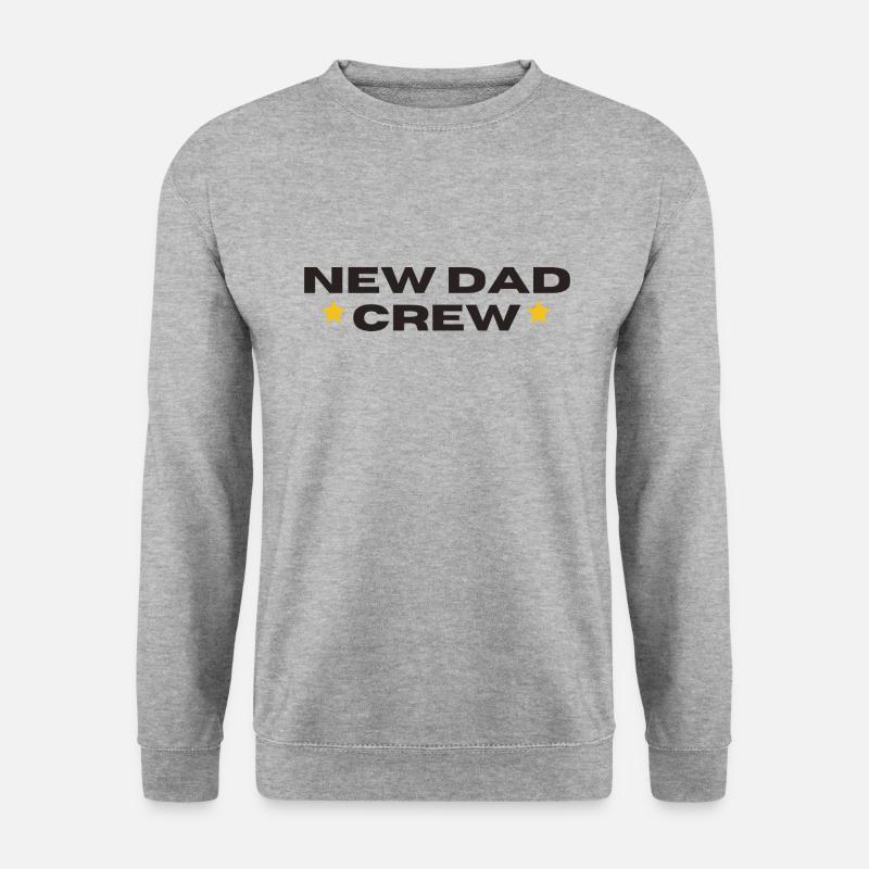 New dad crew - Unisex Pullover - Weißgrau meliert