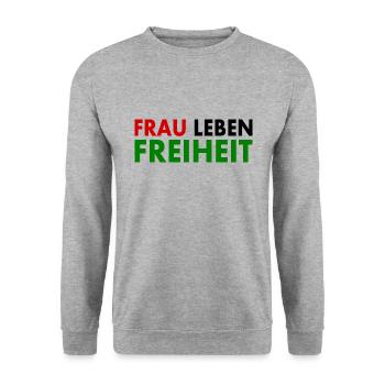 La liberté de vie des femmes - Sweat-shirt Unisexe - gris chiné - Devant - Alina (178cm) & Michal (187cm)