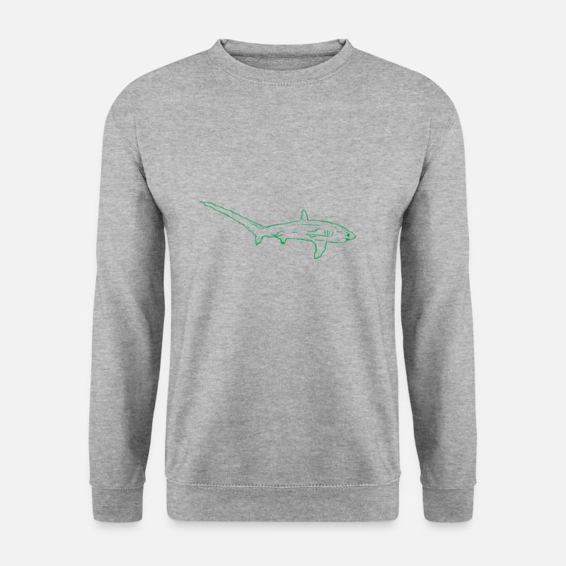 Fuchshai - Unisex Pullover - Weißgrau meliert