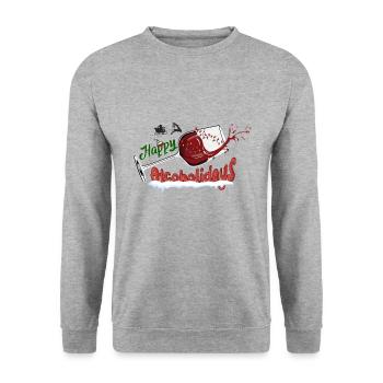 Christmas, wine Christmas, red wine funny wine wine - Unisex Sweatshirt - salt & pepper - Front - Alina (178cm) & Michal (187cm)