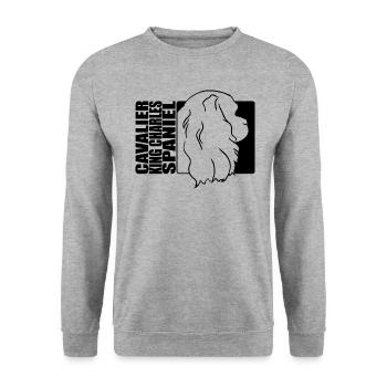 Cavalier King Charles Spaniel Profil Chien Wilsigns - Sweat-shirt Unisexe - gris chiné - Devant - Alina (178cm) & Michal (187cm)