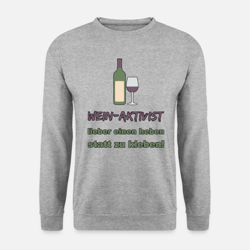 Wein Aktivist - Unisex Pullover - Weißgrau meliert