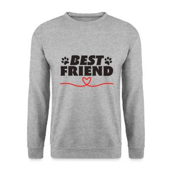 Best Friend Dog Dog lover - Unisex Sweatshirt - salt & pepper - Front - Alina (178cm) & Michal (187cm)