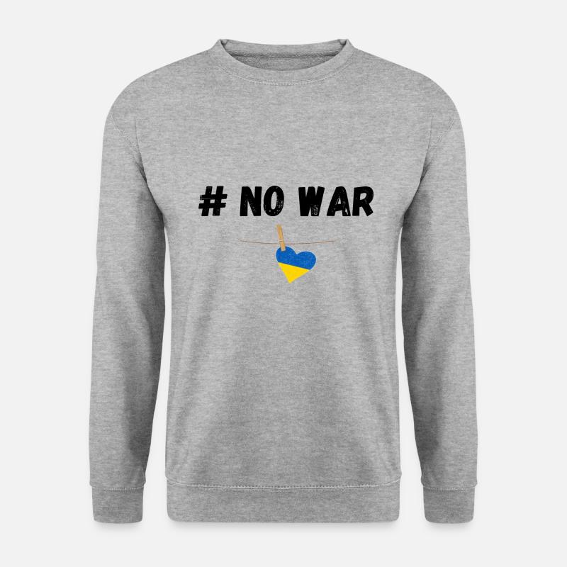 Ukraine - Unisex Pullover - Weißgrau meliert