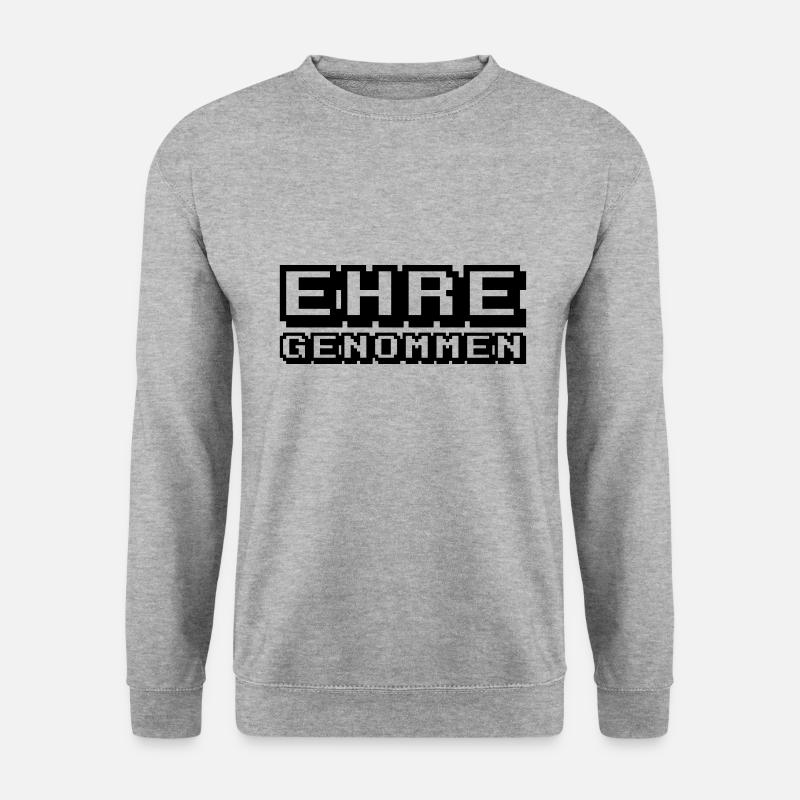 Ehre genommen gaming Gamer Geschenk - Unisex Pullover - Weißgrau meliert