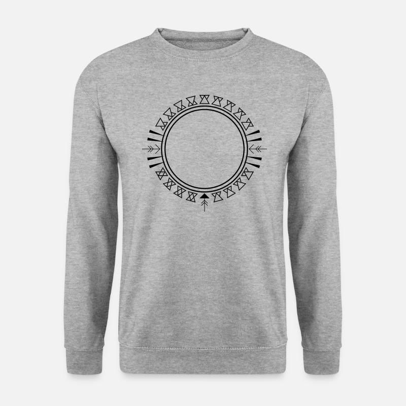 Aztec Triangle Ornament - Unisex Sweatshirt - salt & pepper