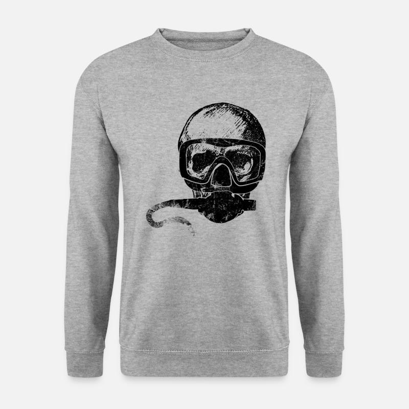 Diver skull - Unisex Sweatshirt - salt & pepper