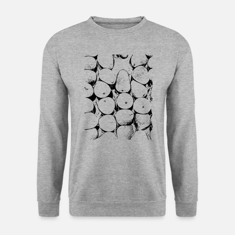 Birne - Unisex Pullover - Weißgrau meliert