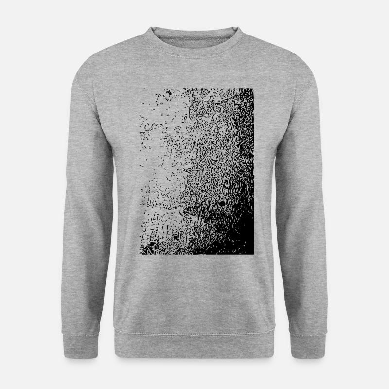 Abstraktes Design - Unisex Pullover - Weißgrau meliert
