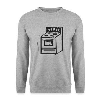 Stove oven kitchen cooking - Unisex Sweatshirt - salt & pepper - Front - Alina (178cm) & Michal (187cm)