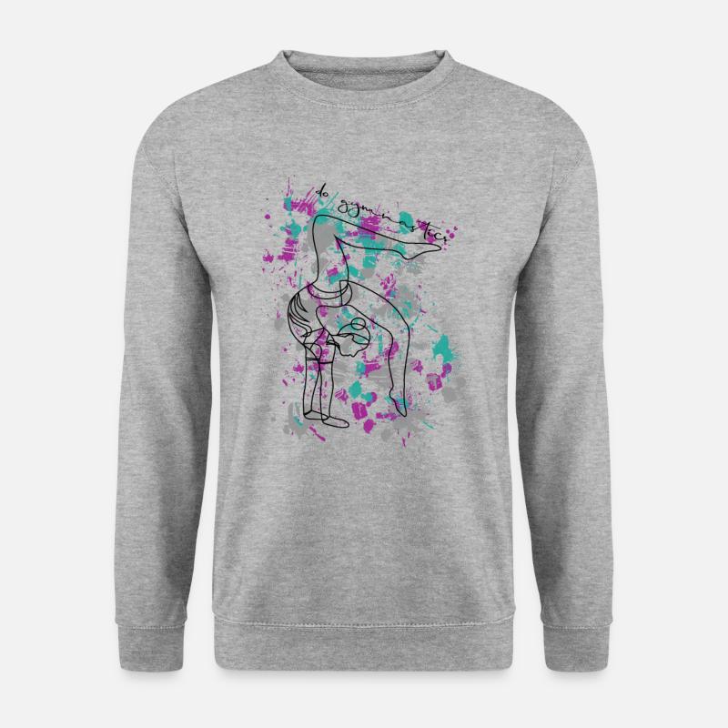 Turnerin Bodenturnen Gymnastik - Unisex Pullover - Weißgrau meliert