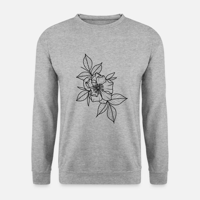 Mohn - Unisex Pullover - Weißgrau meliert