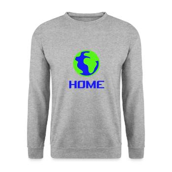 Earth planet home environmental protection future nature - Unisex Sweatshirt - salt & pepper - Front - Alina (178cm) & Michal (187cm)