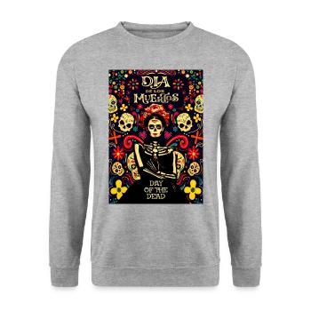 Muertos - Sweat-shirt Unisexe - gris chiné - Devant - Alina (178cm) & Michal (187cm)