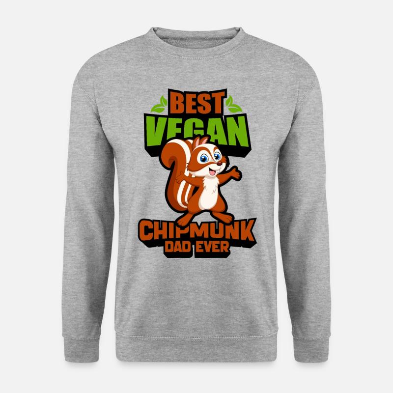 Streifenhörnchen - Unisex Pullover - Weißgrau meliert